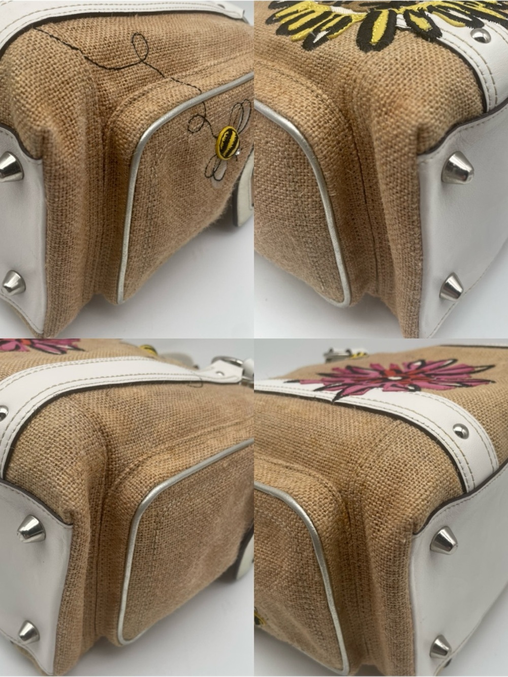 Coach Vintage Limited Edition Raffia Bumble Bee Shoulder Tote Bag - Picture 11 of 11